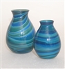 Blue-Green Swirl Vase