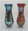 Footed Lustre Tear Drop Vases