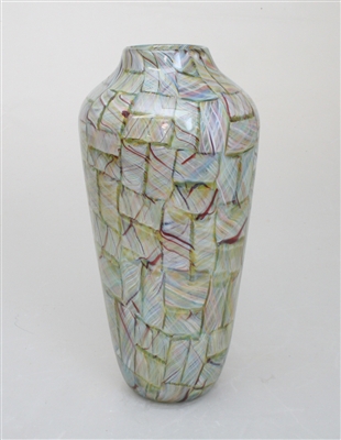 Tall Rainbow Mosaic Vase