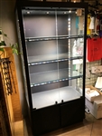 CM15 Display Case 36" x 20" x 74", 3 shelves, 2 swinging doors