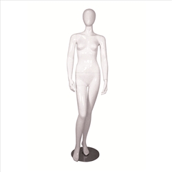 Glossy Egghead Mannequin w/Stand Female 1