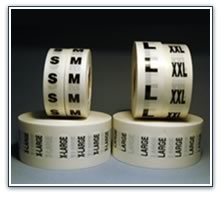 Size Label 1/2" round adhesive