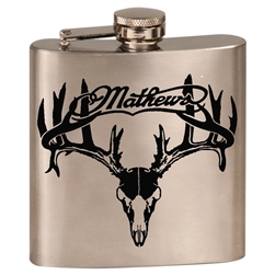 Mathews Buck Skull Flask