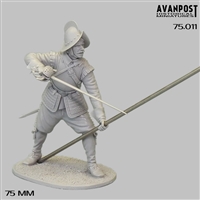 European Pikeman, XVII century, 75mm resin full figure