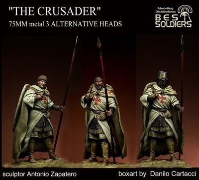 The Crusader, 75mm resin full figure with 3 alternate heads