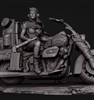 Road Girl with Rat Bike. Fantasy resin full figure kit, 75mm