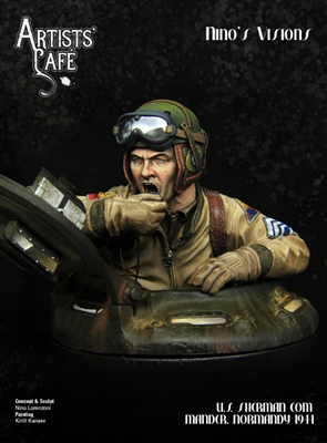 U.S. Sherman Commander, Normandy 1944, 200mm (1/9) Scale Resin Bust