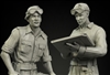 PA35-026 British RAC Officers North Africa set (2 figure set), 1/35 scale resin figure