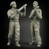 British RAC North Africa Loading 75mm Set, resin full figure set, 1/35 scale