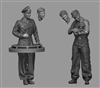 PA35-121 StuG Crew with puppy set (2 figures), 1/35 scale resin figures