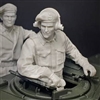 PA35-166 British Tank Commander coverall, 1/35 scale resin figure