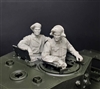 PA35-168 British Tank Turret set (2 figure set), 1/35 scale resin figures