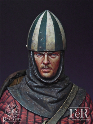 Norman Warrior, Hastings, 1066, 1/16 scale bust. Resin