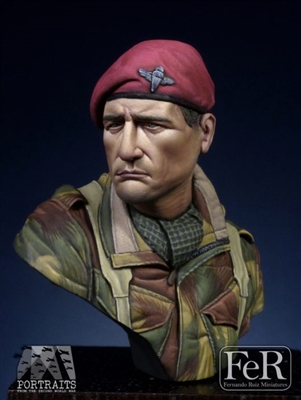 British Paratrooper, â€œRed Devilsâ€, Arnhem, 1944, 1/16 scale resin bust