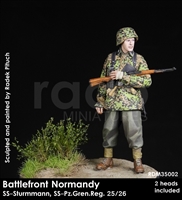 RADO MIniatures, SS-Sturmmann, 25/26.SS-Pz. Gren.Reg, summer 1944, Battlefront Normandy series, 1/35 scale resin figure.