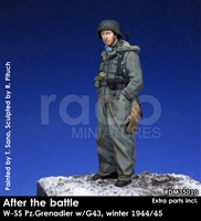 RADO MIniatures, Waffen SS Panzergrenadier w/G43, 1944/45, After the Battle series, 1/35 scale resin figure.