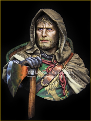 YH1855 - EUROPEAN KNIGHT 13th Century, 1/9 scale bust