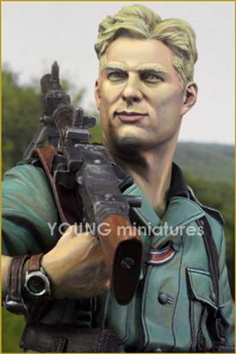 YM1829 - German MG34 Gunner 1941, resin 1/9 scale bust