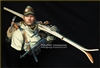 1/10 scale resin bust of a WWII German soldier with skis.
