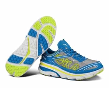 Mens Hoka BONDI 3 Road Running Shoes - Brilliant Blue / Hi Rise / Citrus