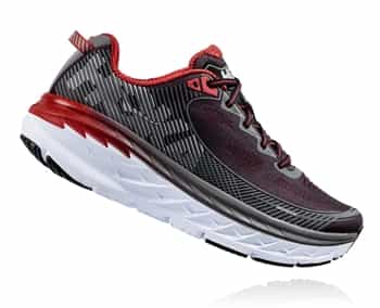 Mens Hoka BONDI 5 Road Running Shoes - Black / Formula One