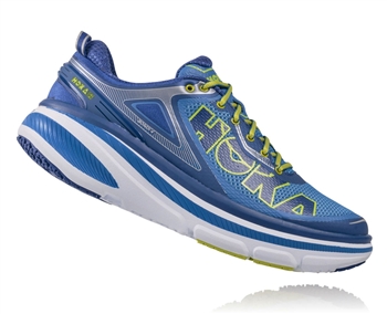 Mens Hoka BONDI 4 Road Running Shoes - Directoire Blue / True Blue