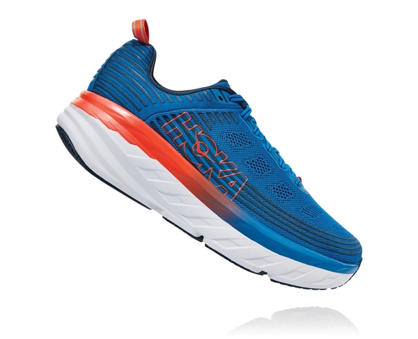 Mens Hoka BONDI 6 Road Running Shoes - Imperial Blue / Majolica Blue