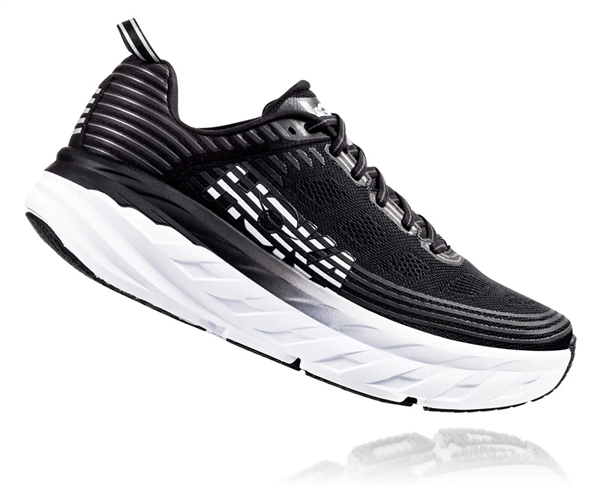 Mens Hoka BONDI 6 Road Running Shoes - Black