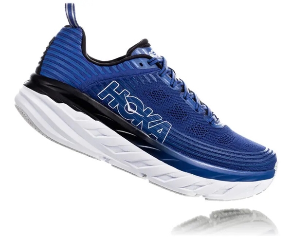 Mens Hoka BONDI 6 WIDE Road Running Shoes - Galaxy Blue / Anthracite