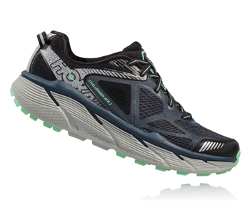 Womens Hoka CHALLENGER ATR 3 Trail Running Shoes - Midnight Navy / Spring Bud