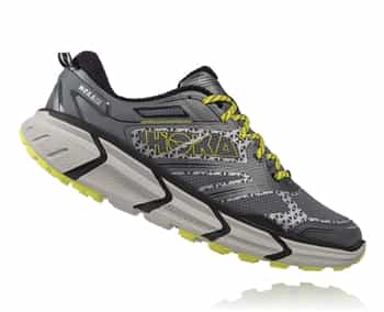 Mens Hoka CHALLENGER ATR 2 Trail Running Shoes - Grey / Citrus