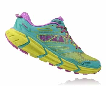 Womens Hoka CHALLENGER ATR 2 Trail Running Shoes - Aqua / Fushia