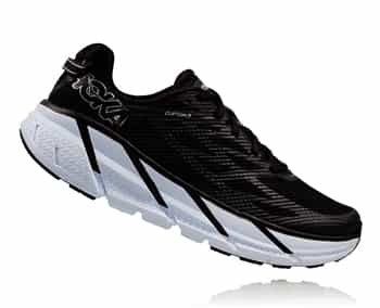 Womens Hoka CLIFTON 3 Road Running Shoes - Black / Anthracite