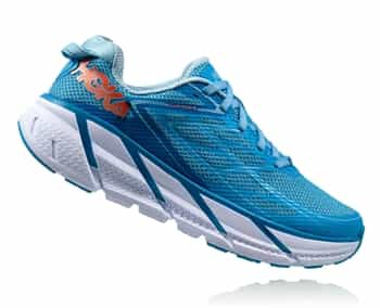 Womens Hoka CLIFTON 3 Road Running Shoes - Dresden Blue / Sky Blue