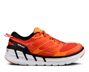 Mens Hoka CONQUEST 2 Road Running Shoes - Orange Flash / Persimmon