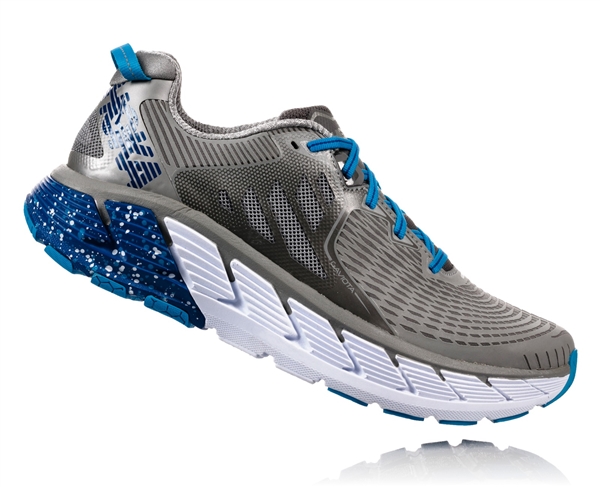 Mens Hoka GAVIOTA WIDE Road Running Shoes - Wild Dove / True Blue