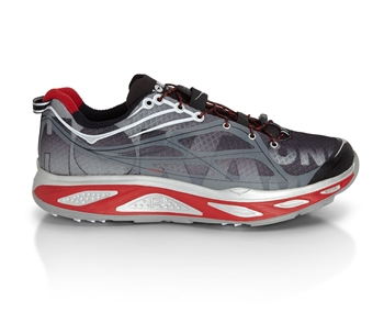 Mens Hoka HUAKA Road Running Shoes - Black / True Red