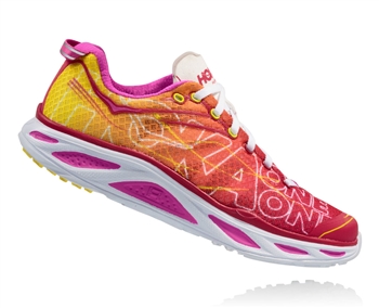 Womens Hoka HUAKA 2 Road Running Shoes - Virtual Pink / Neon Fuchsia