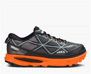 Mens Hoka MAFATE 4 Trail Running Shoes - Grey / Flame