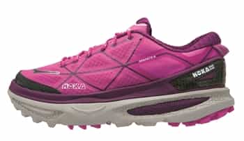 Womens Hoka MAFATE 4 Trail Running Shoes - Fushia / Plum