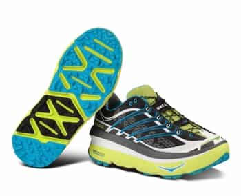 Mens Hoka MAFATE 3 Running Shoes - Lime / Anthracite / White