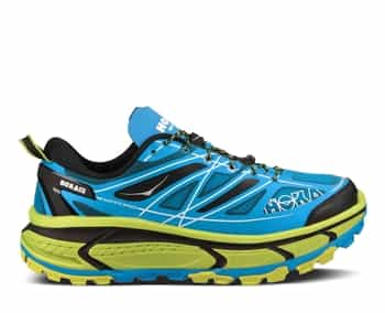 Mens Hoka MAFATE SPEED Trail Running Shoes - Cyan / Lime / Black