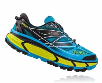 Mens Hoka MAFATE SPEED Trail Running Shoes - Cyan / Black