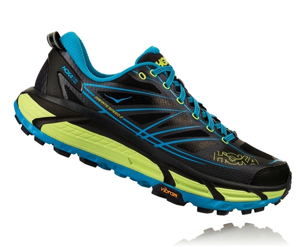 Mens Hoka MAFATE SPEED 2 Trail Running Shoes - Nine Iron / Black