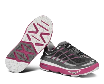 Womens Hoka MAFATE 3 Running Shoes - Fushia / Anthracite / White