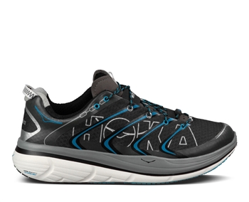 Mens Hoka RAPA NUI TARMAC Road Running Shoes - Black / Cyan / White