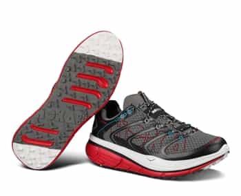 Mens Hoka RAPA NUI 2 TRAIL Running Shoes - Anthracite / Red / White