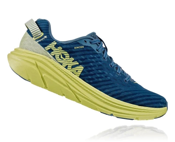 Womens Hoka One One RINCON Running Shoes - Aegean Blue / Lime Sherbet