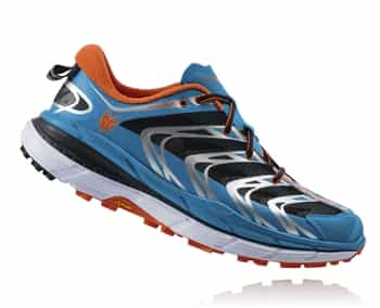 Mens Hoka SPEEDGOAT Trail Running Shoes - Blue / Red Orange