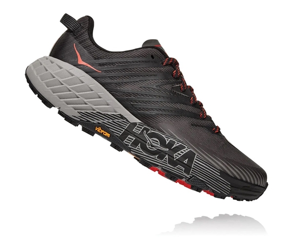 Mens Hoka SPEEDGOAT 4 Trail Running Shoes - Dark Gull Grey / Anthracite